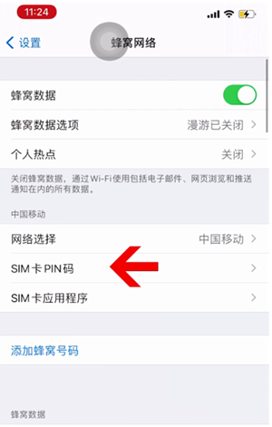 江口苹果14维修网分享如何给iPhone14的SIM卡设置密码 